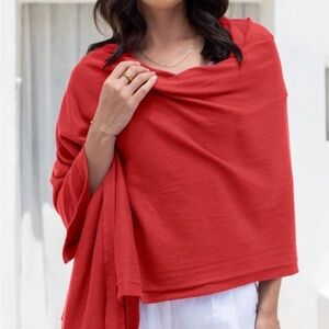 Zestt Organic Cotton Travel Scarf - Red - New!